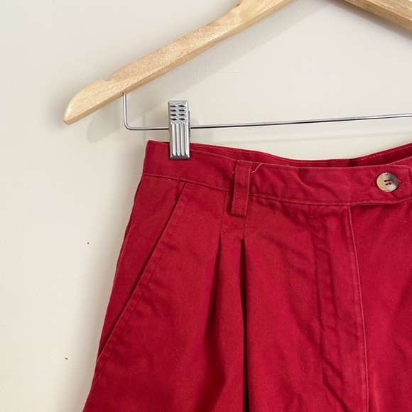 White Stag Red High Waisted Pleated Shorts Fourth of July - Picture 2 of 6